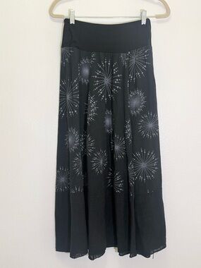 Black Linen Maxi Skirt - US size S/M